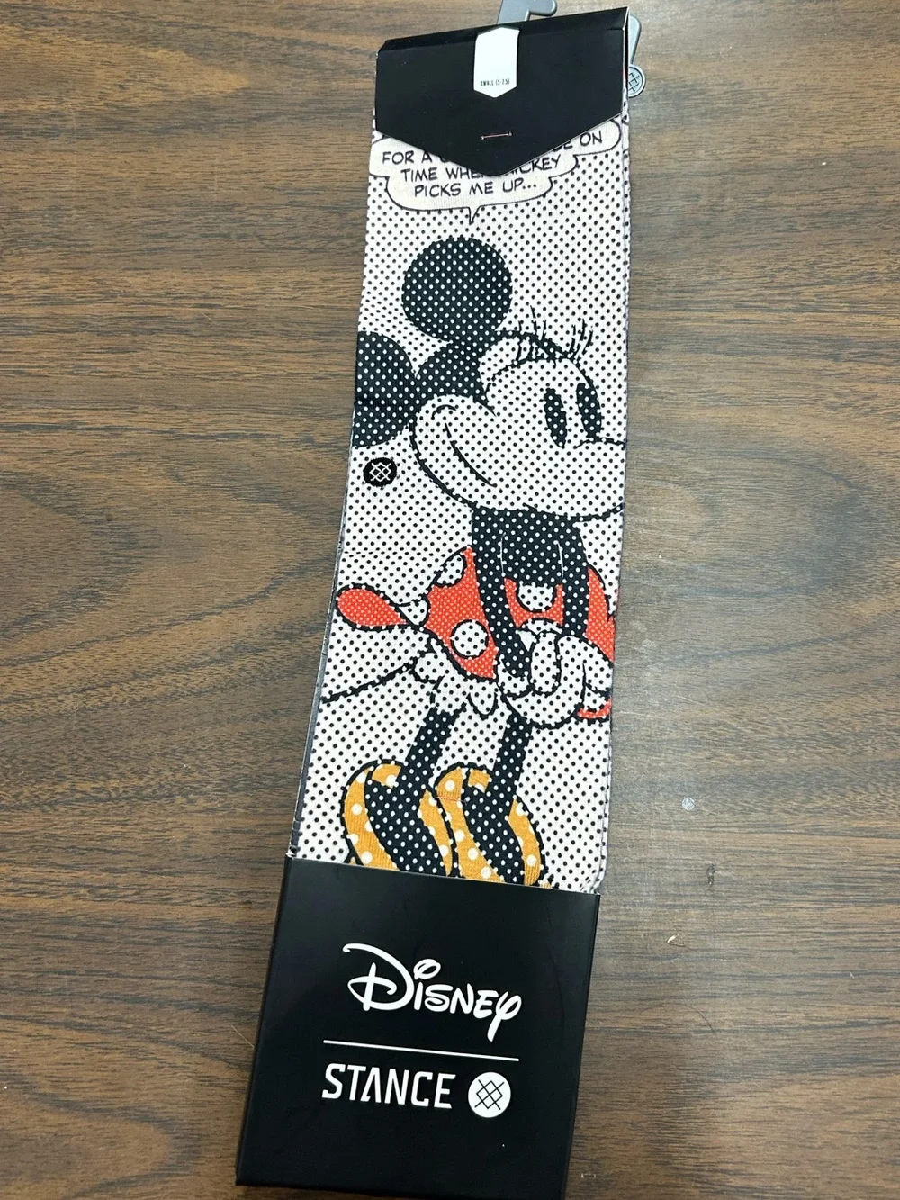 New Stance Disney Minnie Mouse Tick Tock Women Socks Sz Small (U.S. 5-7.5)